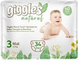 Підгуз.дитячі Giggles Natural 3 Midi (4-9кг) №34